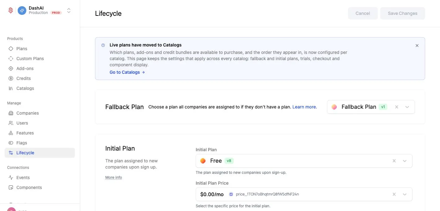 The Lifecycle page