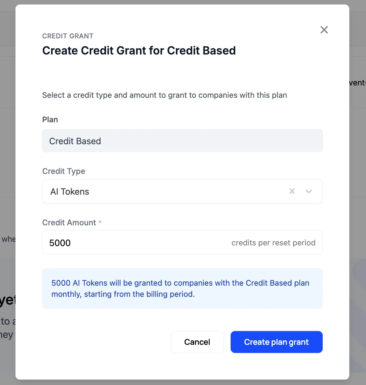Add Credit Grant 2