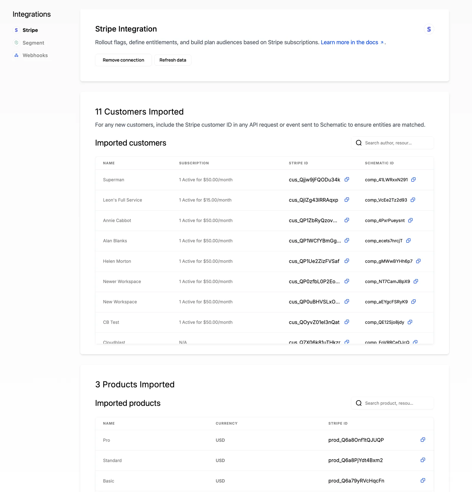 Stripe Imported Products