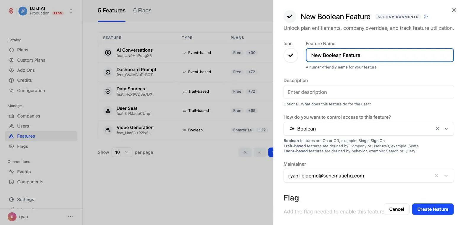 Create a feature step 1