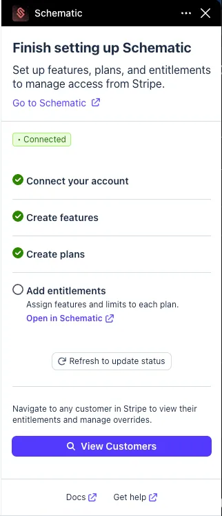 Stripe App Schematic Setup