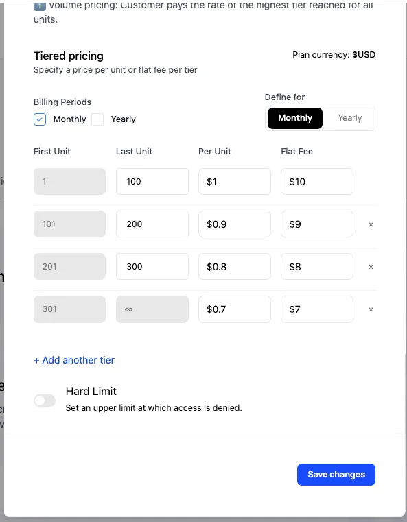 Volume pricing