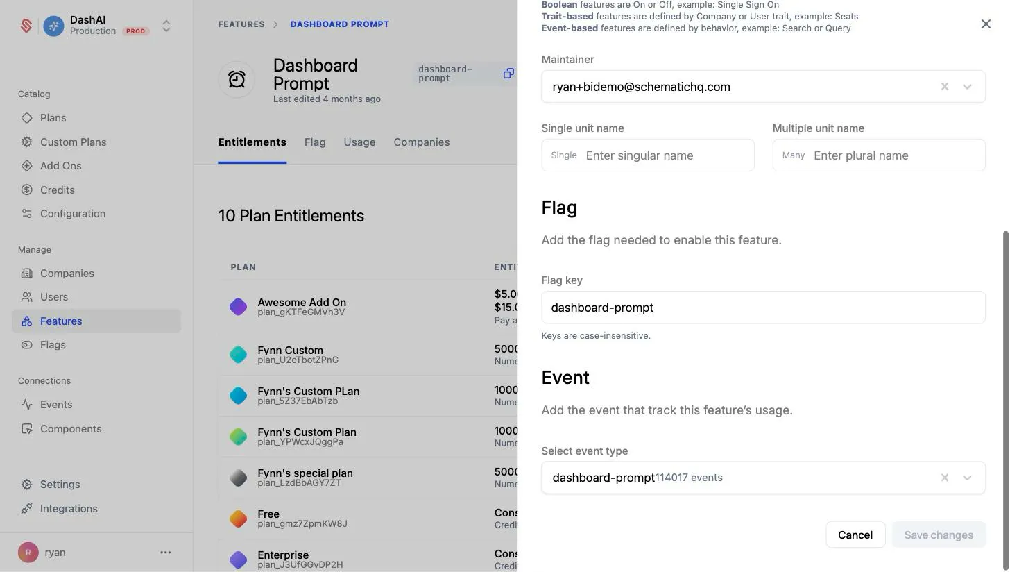Feature Tracking Event
